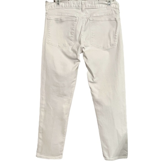 J. Crew Factory Toothpick Cropped Stretch White Denim Size 30 - Picture 2 of 10